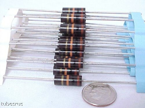 10K OHM 1 WATT ALLEN BRADLEY AB TUBE AMP CARBON RESISTORS