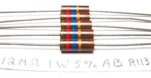 12 MEG OHM 1 WATT ALLEN BRADLEY QTY-2 AB TUBE AMP CARBON RESISTORS