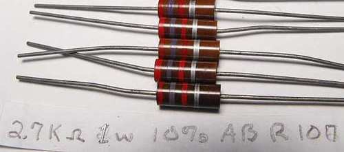 2.7K OHM 1 WATT ALLEN BRADLEY QTY-2 AB TUBE AMP CARBON RESISTORS