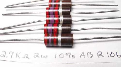 2.7K OHM 2 WATT ALLEN BRADLEY QTY-2 AB TUBE AMP CARBON RESISTORS