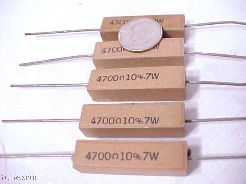 4.7K OHM 7 WATT QTY-2 TUBE POWER AMPLIFIER PREAMP RESISTORS