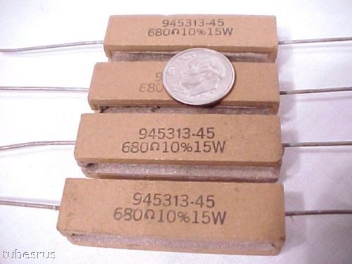 680 OHM 15 WATT QTY-2 TUBE AMPLIFIER PREAMP POWER RESISTORS