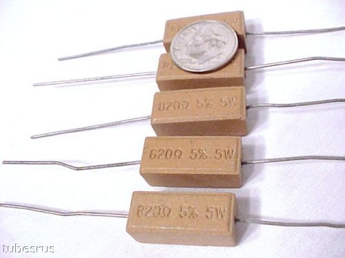 820 OHM 5 WATT GUITAR MIXER TUBE AMP POWER RESISTORS