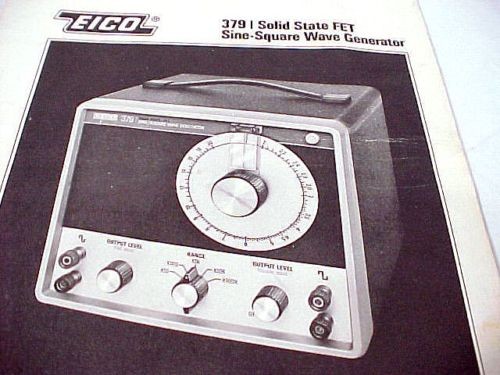 EICO FET SINE SQUARE WAVE TUBE AMP GENERATOR MANUAL