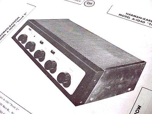 HARMAN KARDON A-1040 TUBE AMPLIFIER PHONO MIC SCHEMATIC