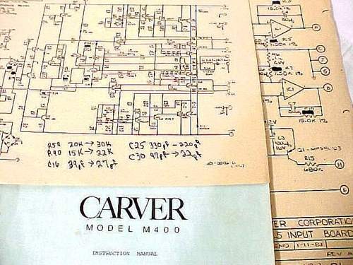 CARVER PM 1.5 MAGNETIC FIELD AMPLIFIER MIX BOB SCHEMATIC MANUAL