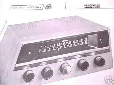 CRAFTSMEN TUBE AMP PREAMP CT2 TUNER SCHEMATIC MANUAL