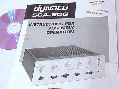 DYNACO SCA 80 QUAD PHONO AMPLIFIER SCHEMATIC MANUAL