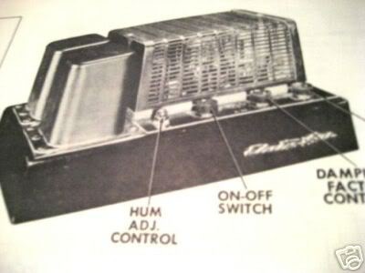 ELECTRO-VOICE A30 TUBE AMP PREAMP SCHEMATIC MANUAL