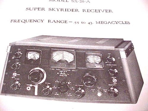 HALLICRAFTERS SUPER SKYRIDER SX-28 TUBE RADIO RF MANUAL