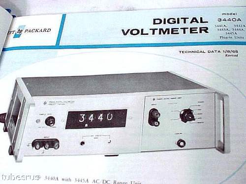 HP HEWLETT DIGITAL VOLTMETER DVM NIXIE TUBE TEST MANUAL