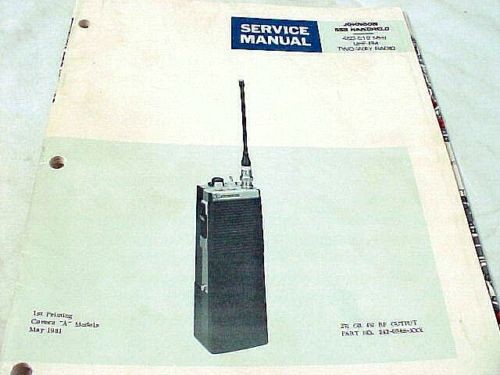 JOHNSON 588 TRANSCEIVER WALKIE TALKIE RADIO MANUAL