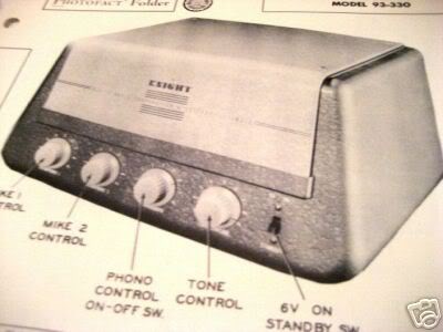 KNIGHT 93-330 TUBE AMP PREAMP MIXER SCHEMATIC MANUAL