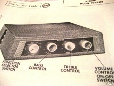 KNIGHT KIT 93SX312 TUBE AMP PREAMP SCHEMATIC MANUAL