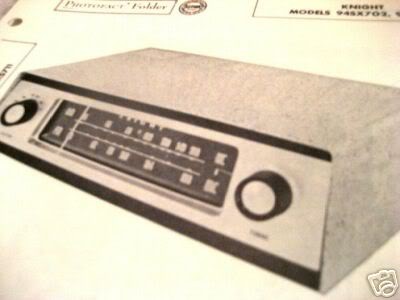 KNIGHT 94SX702 711 TUBE AMP PRE TUNER SCHEMATIC MANUAL