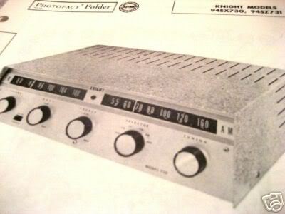 KNIGHT 94SX730 94SZ731 TUBE AMP PREAMP RECEIVER MANUAL