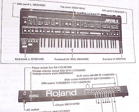 ROLAND JP-6 KEYBOARD REPAIR SERVICE SCHEMATIC MANUAL