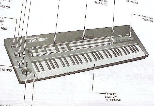 ROLAND JX-8P PG-800 KEYBOARD SERVICE SCHEMATIC MANUAL