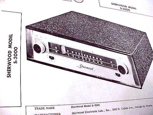 SHERWOOD S-2000 FM TUNER 12AX7 TUBE AMP SCHEMATIC