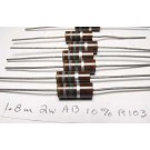 1.8 MEG OHM 2 WATT ALLEN BRADLEY AB TUBE AMP CARBON RESISTORS