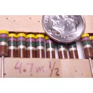 4.7 MEG OHM 1/2 WATT ALLEN BRADLEY AB TUBE AMP CARBON RESISTORS